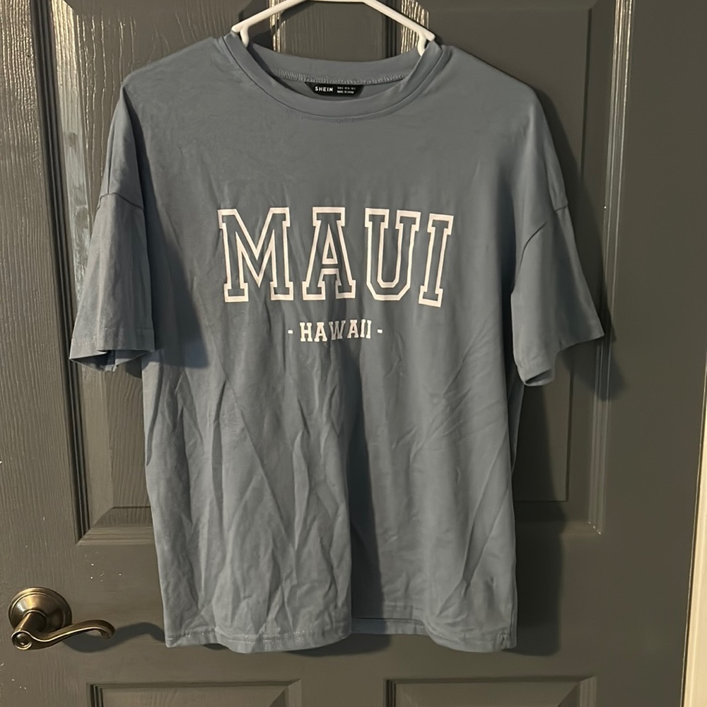 SHEIN Hawaii T-shirt, size S, color: blue